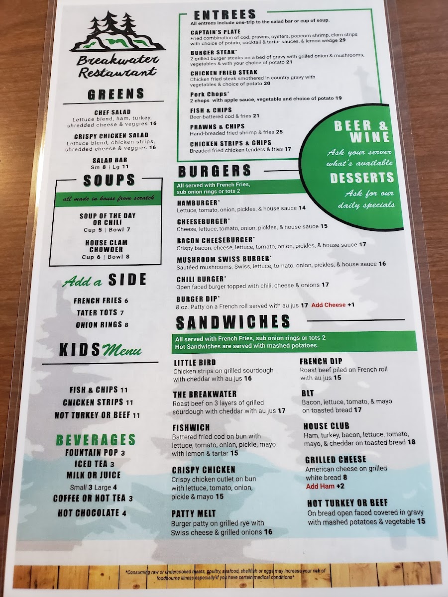 Breakwater Restaurant and Bar Menu - Image 2