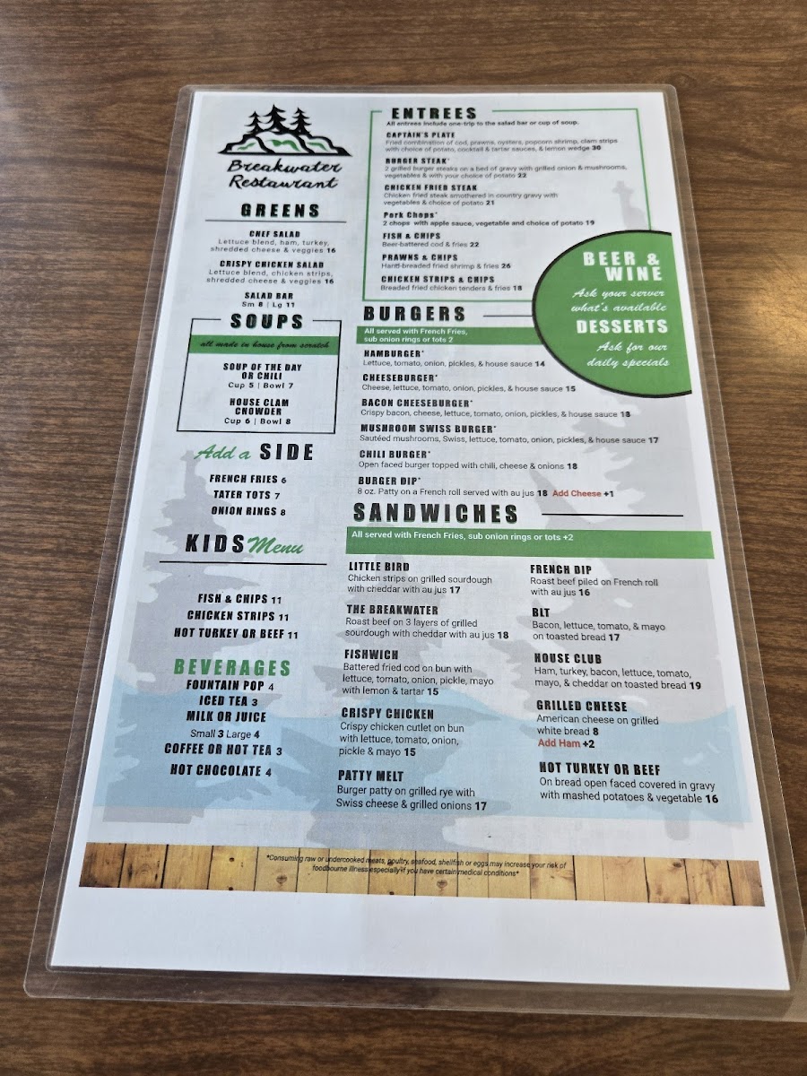 Breakwater Restaurant and Bar Menu - Image 3