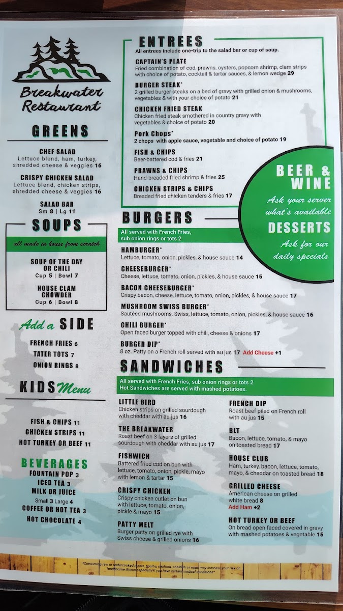 Breakwater Restaurant and Bar Menu - Image 4
